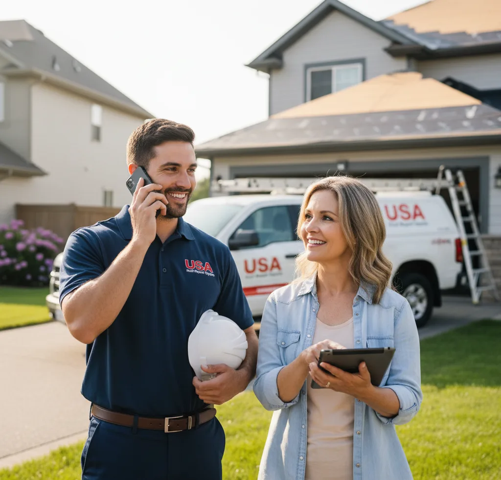USA Roof Repair Experts customer support in Cavalier